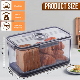 Gifhomfix bread box shows storage date with a handy time-record dial.