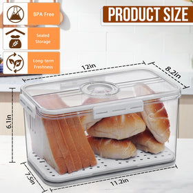 Gifhomfix bread box time-recording dial helps track storage days.