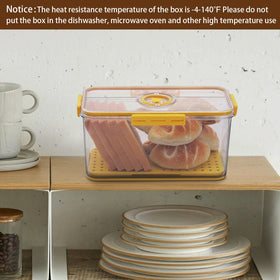 Gifhomfix bread box transparent material lets you see contents.