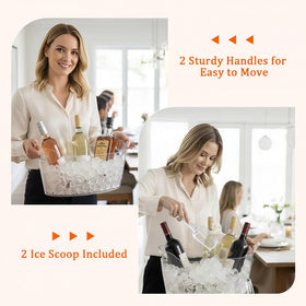 Gifhomfix mimosa bar setup with clear ice bucket
