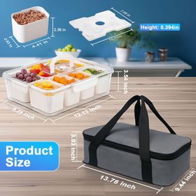 Gifhomfix Snackle Box divided-tray helps organize foods neatly during picnics.