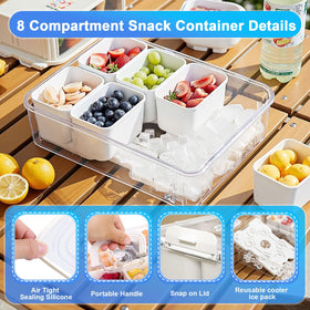 Gifhomfix Snackle Box lid with silicone frame keeps contents fresh.