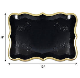 Gift Boutique black tray edge closeup highlights premium gold rim detail