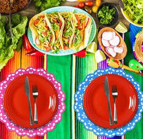 Gift Boutique fiesta place mats green add color to buffet tables