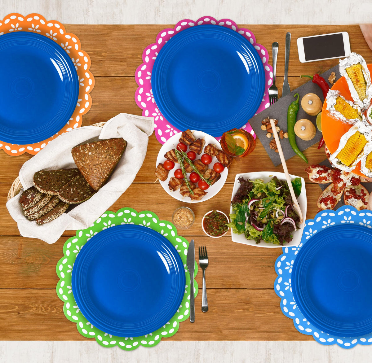 Gift Boutique fiesta table mats dining setup showcasing Mexican-inspired décor