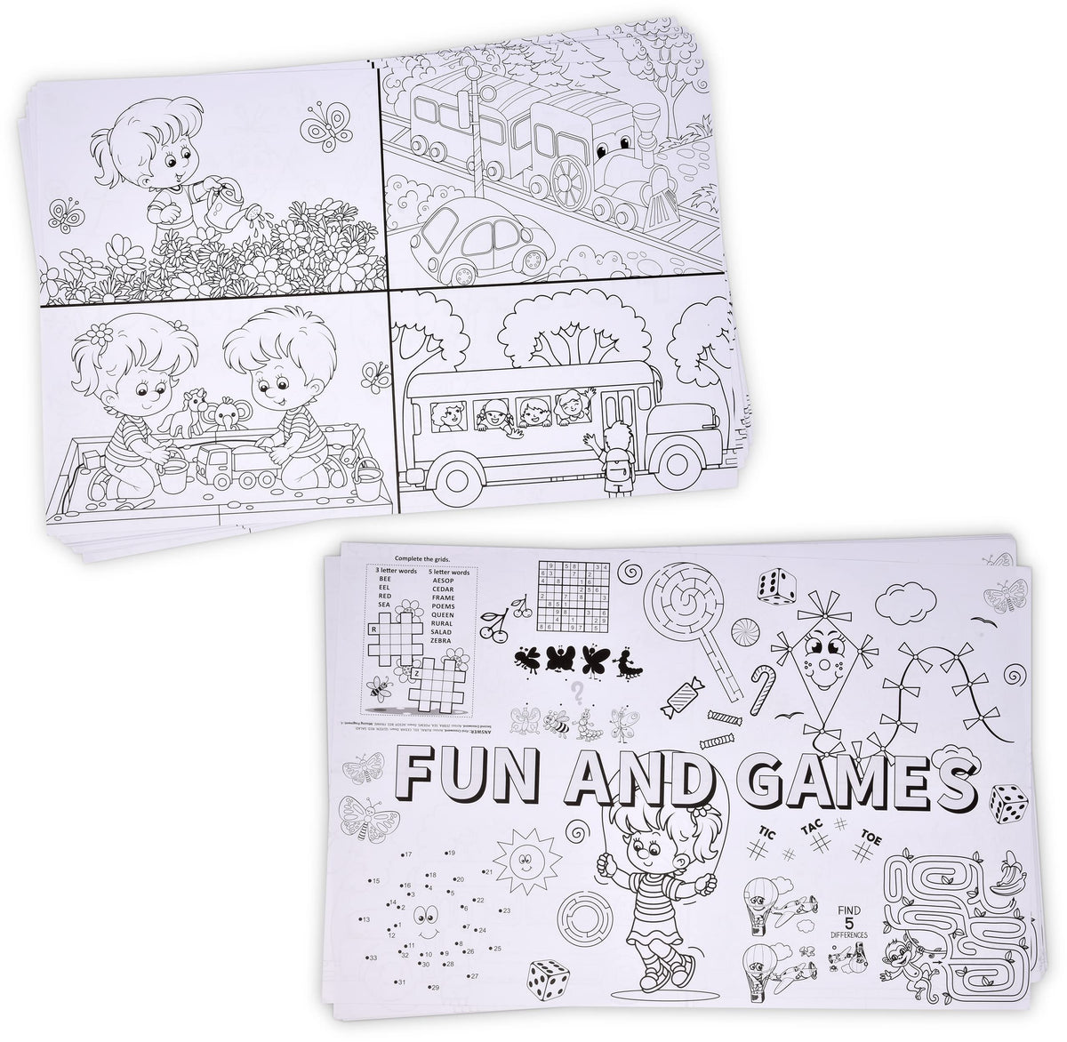 Gift Boutique party and classroom placemats for interactive play.