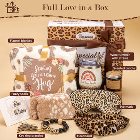 GiftAmaz leopard-print eye mask, helps promote restful sleep.