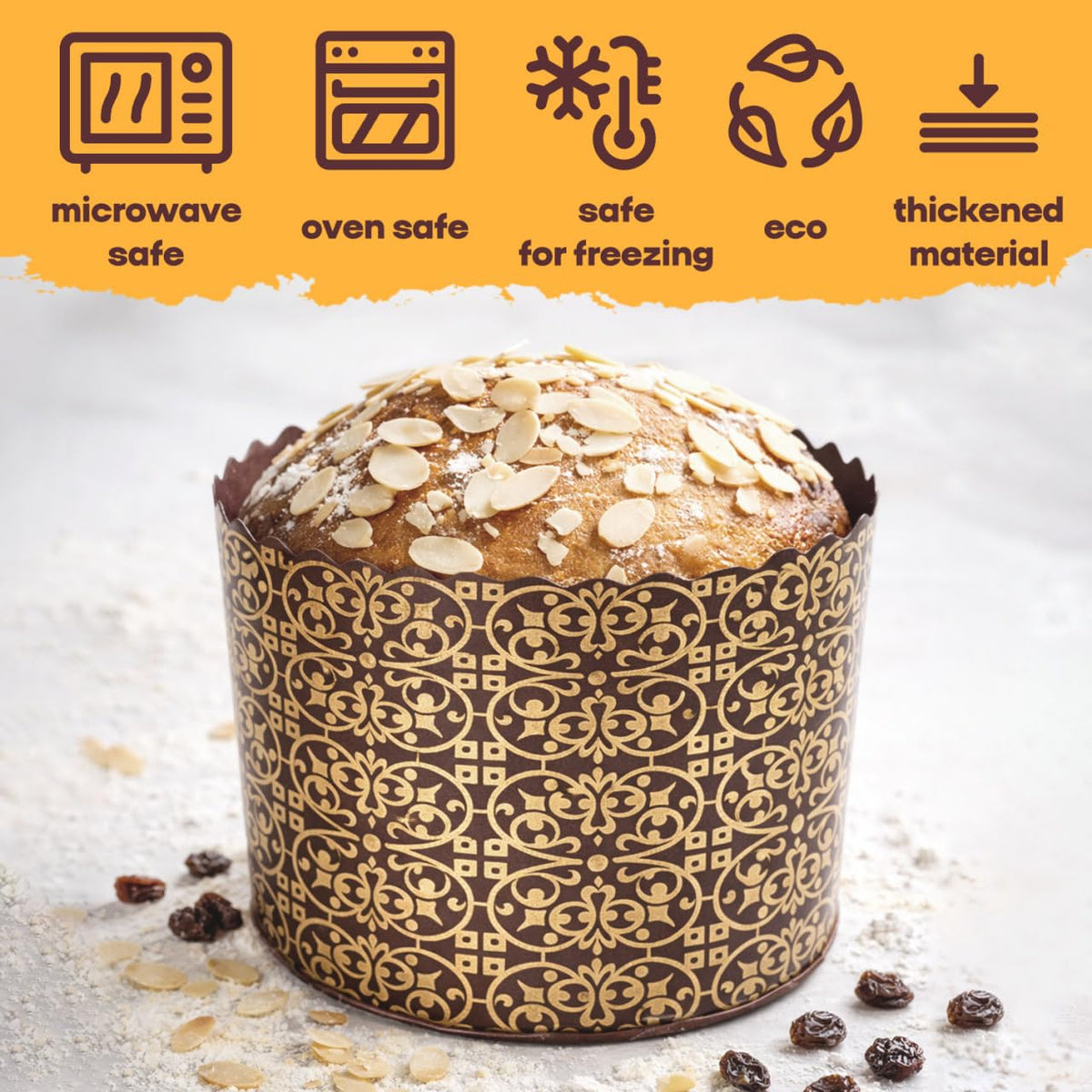 Giftellino holiday bread form 15 oz for gifting and serving