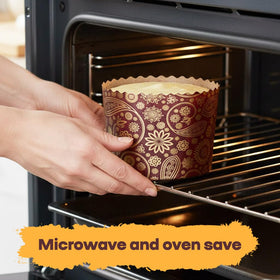 Giftellino oven-safe paper mold handles high-temperature baking