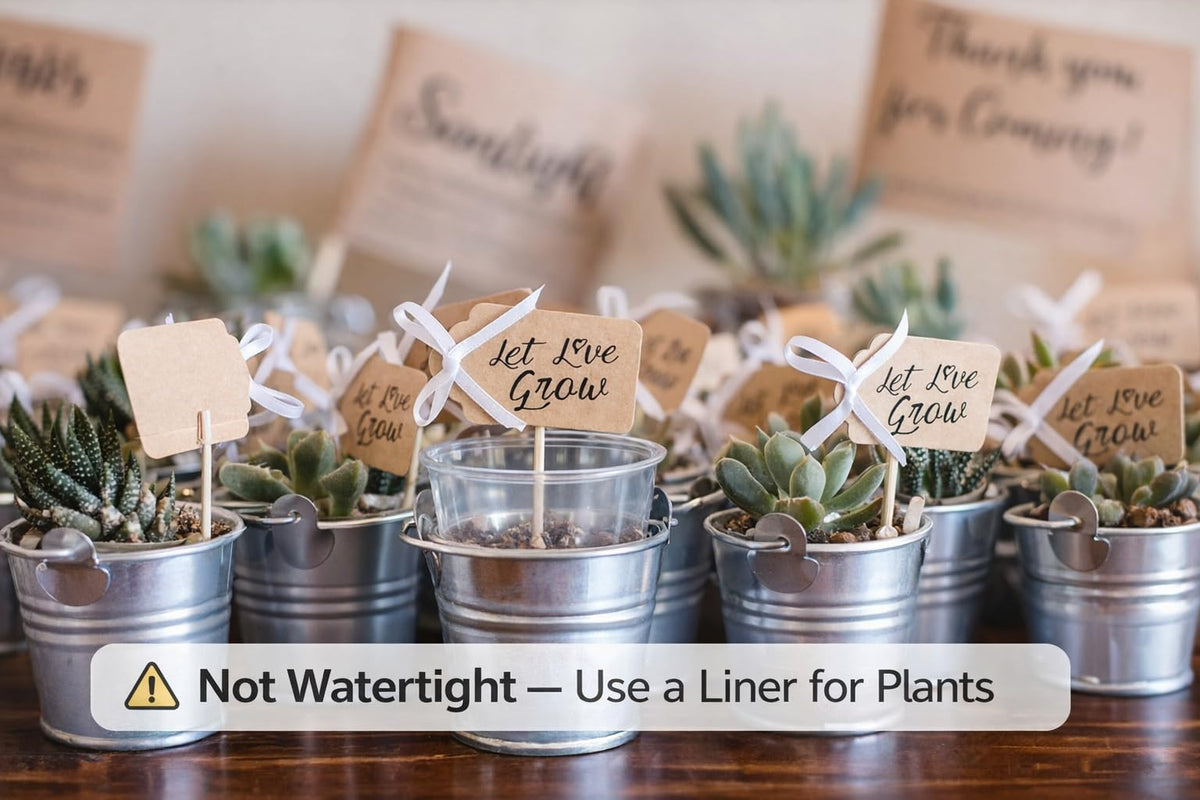 GiftExpress mini bucket DIY decor idea offers versatile event accents.