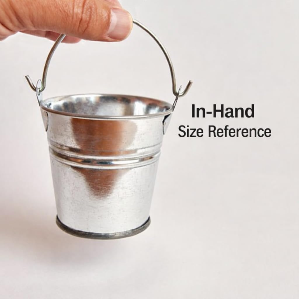 GiftExpress mini bucket wedding centerpiece adds a rustic touch to decor.