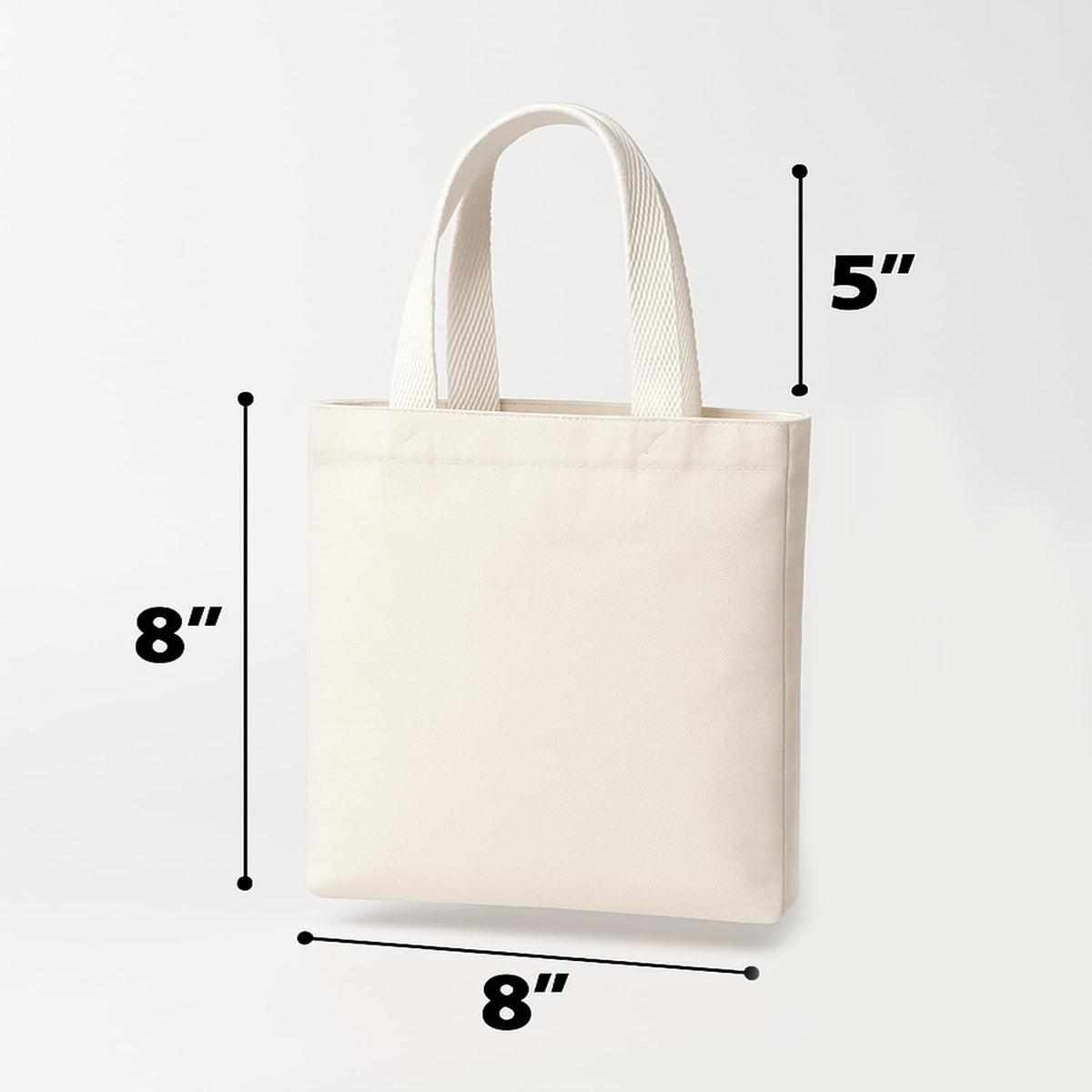 GiftExpress white nylon handles with 5-inch drop for easy carrying.