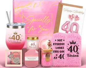 Giftota 40th birthday gift box with self-care items for celebration