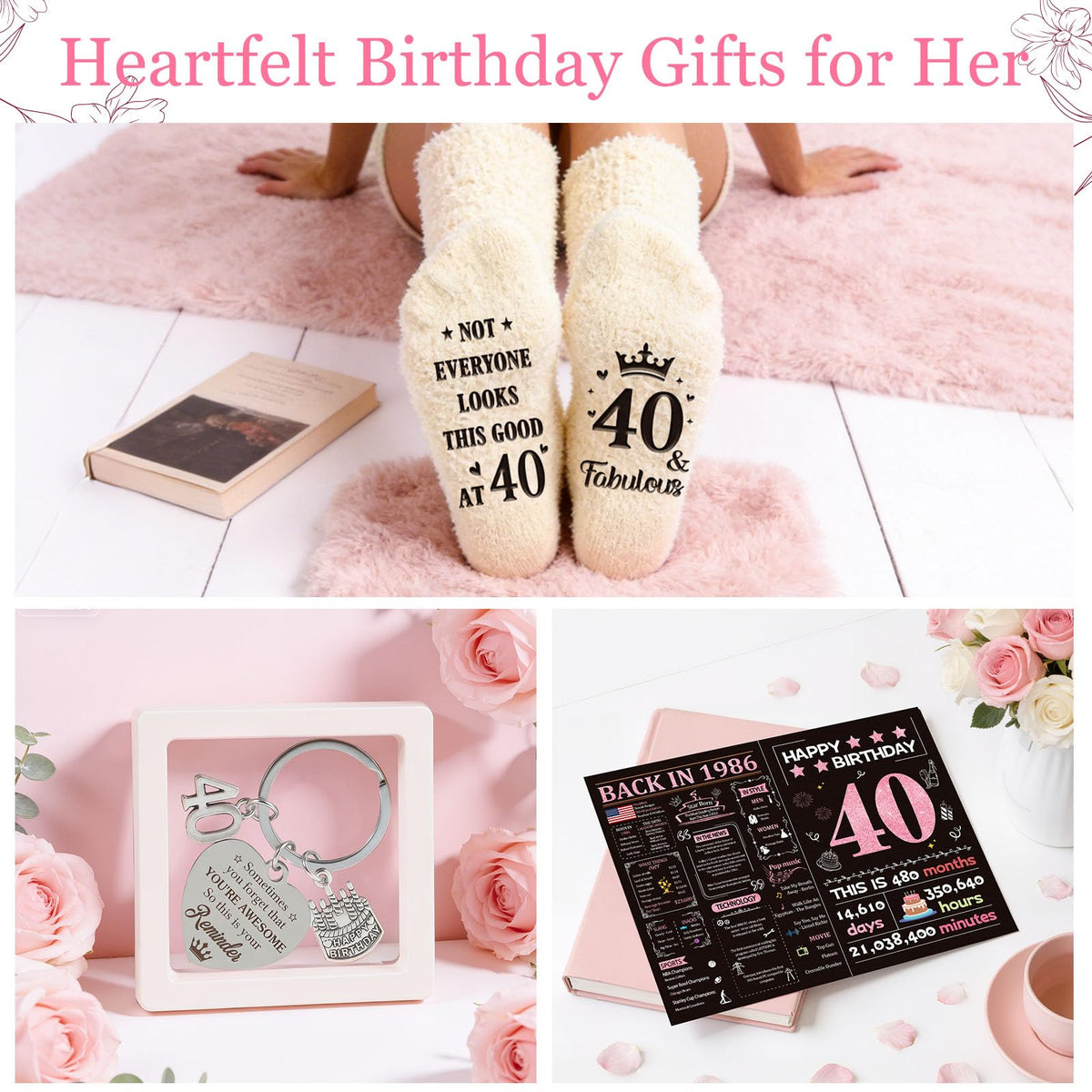 Giftota 40th birthday socks soft and playful addition to the celebration