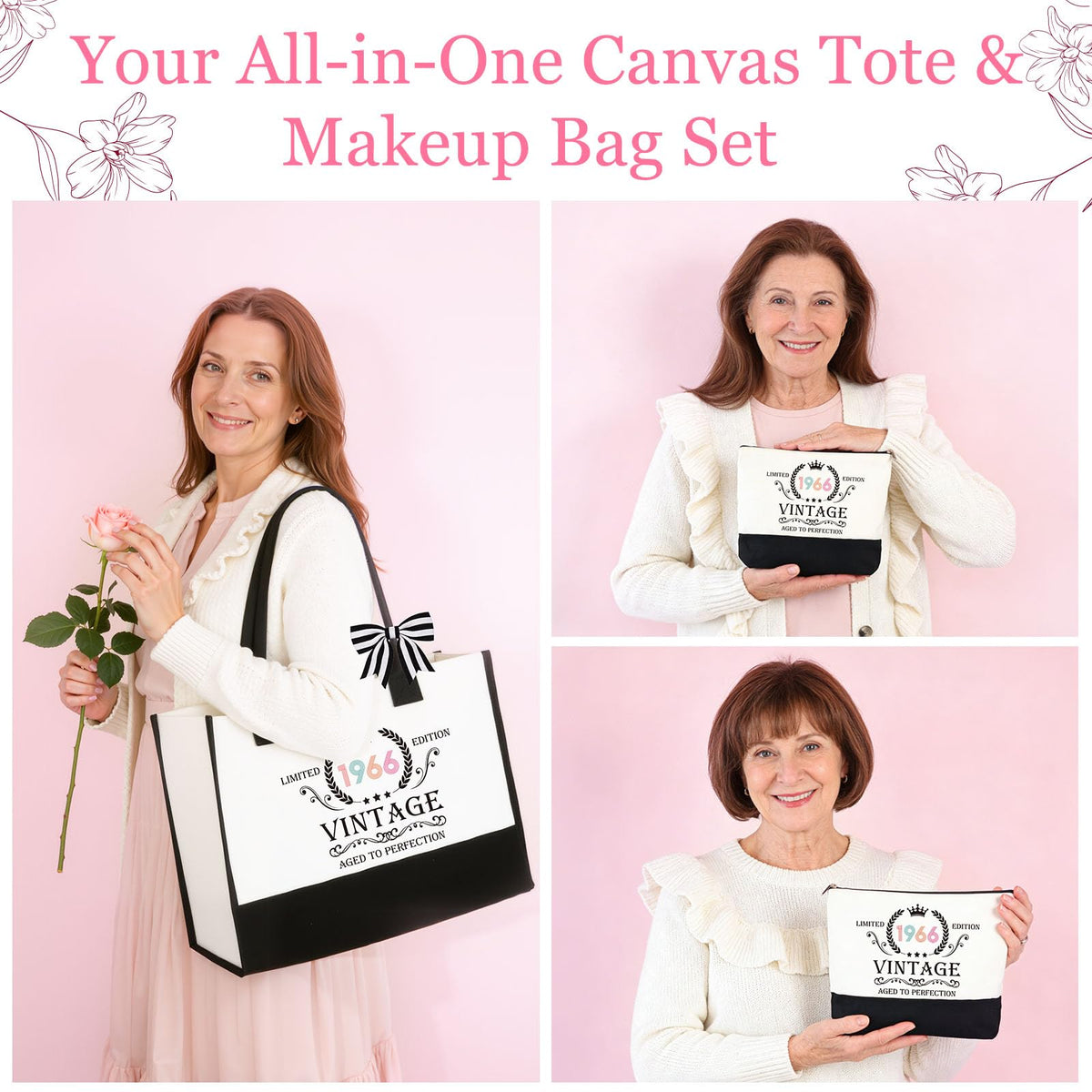 Giftota 1966 makeup pouch, compact organizer for on-the-go cosmetics.