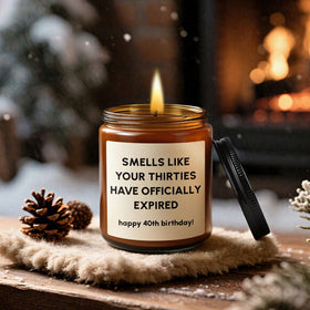 Giftota lavender-scented candle creates a calming ambiance.