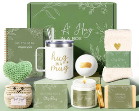 Giftota Hug in a Box gift set with comforting items for sympathy.