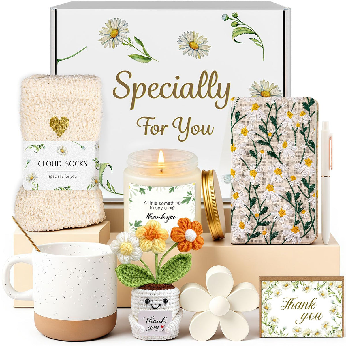 Giftota daisy set image showing heartfelt gifts for women and colleagues