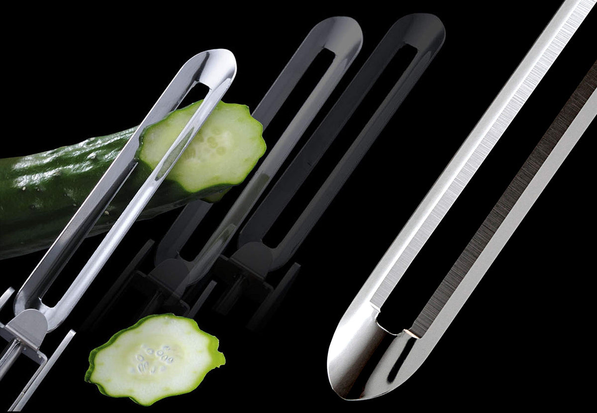 Shredding carrots with Gifu Japan peeler for quick salads.