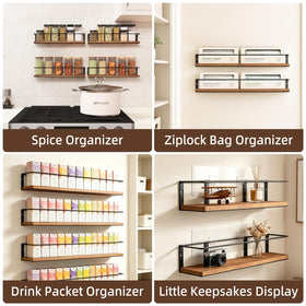 GIGIFTREE mounted cabinet-door display using self-adhesive shelf.