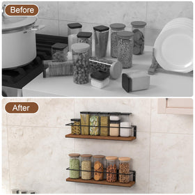 GIGIFTREE spice rack brackets and hardware showcase strong support.