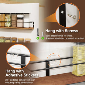 GIGIFTREE spice rack organized bottle display keeps seasonings within reach.