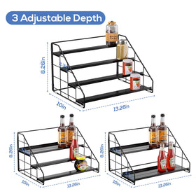 GIGIFTREE 4-tier design provides clear visibility for quick spice selection.
