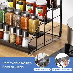 GIGIFTREE vertical design saves cabinet space for more seasonings.