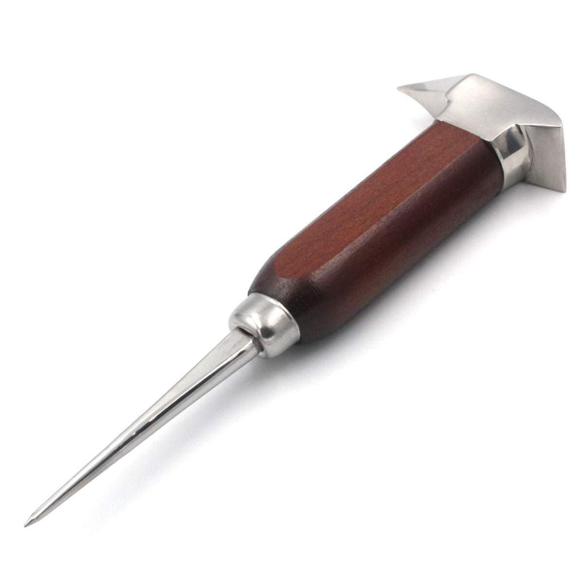 Gihunk ice pick with stainless steel and wood handle for precise, rust-free ice breaking