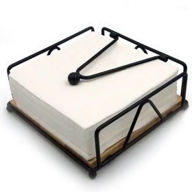 Gihunk napkin holder wood and metal stand keeps napkins within easy reach.