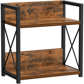 Giikin 2-tier spice rack on kitchen countertop for organized pantry storage.