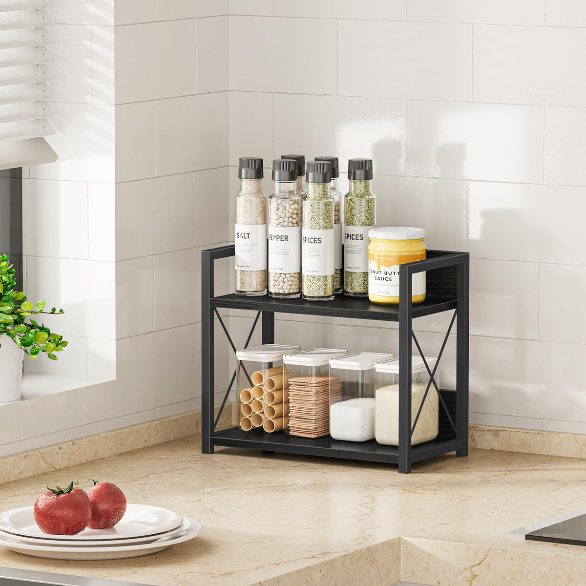 Giikin bar coffee station organizer stores creamers neatly for service