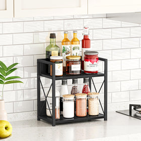 Giikin two-tier shelf elevates jars for easy access
