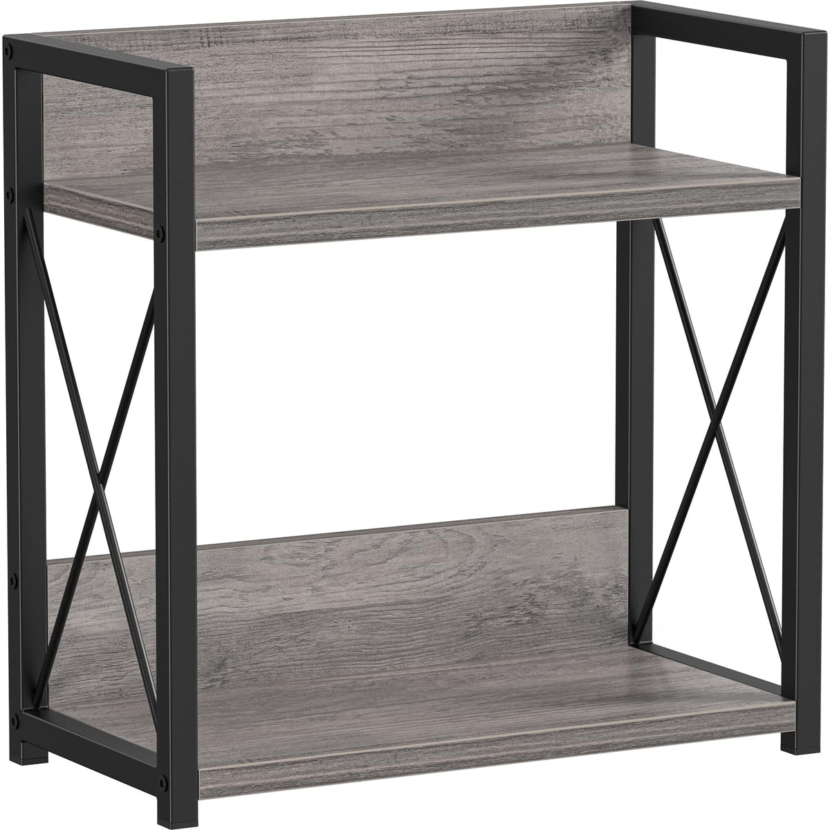 Giikin coffee bar 2-tier rack front view keeps your counter organized.
