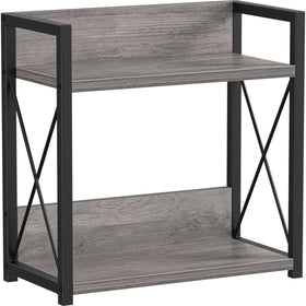 Giikin coffee bar 2-tier rack front view keeps your counter organized.