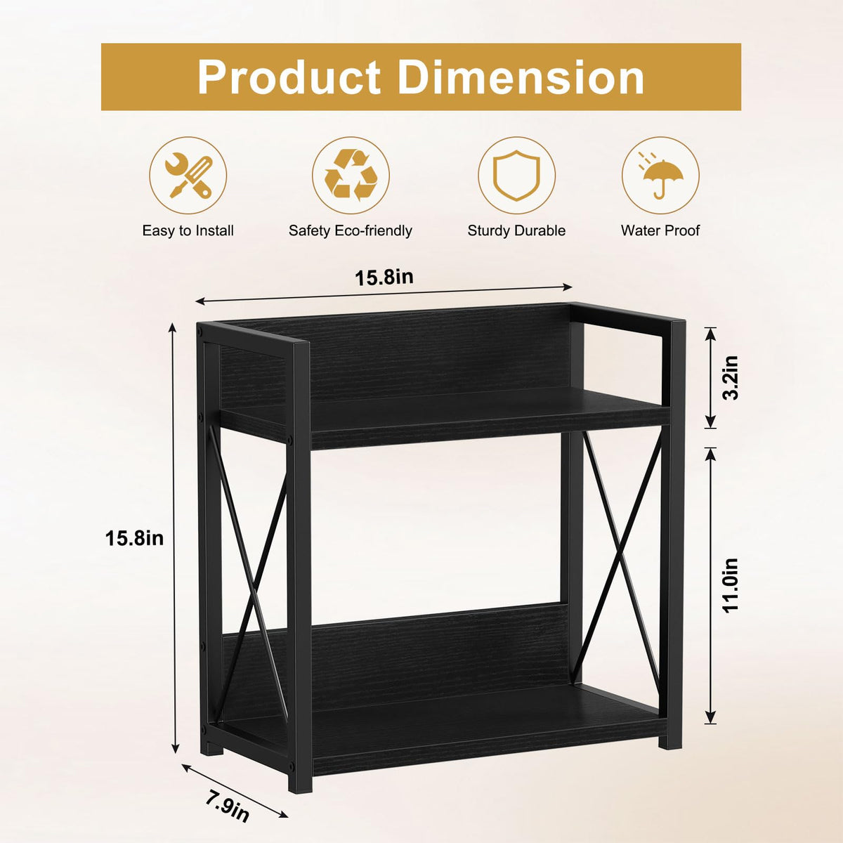 Giikin coffee bar organizer on the counter, ideal as a compact espresso station