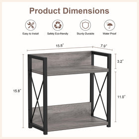 Giikin countertop organizer gray frame to maximize kitchen storage.