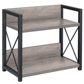 Giikin 2-tier countertop shelf organizer, front view, space-saving design for compact kitchens.