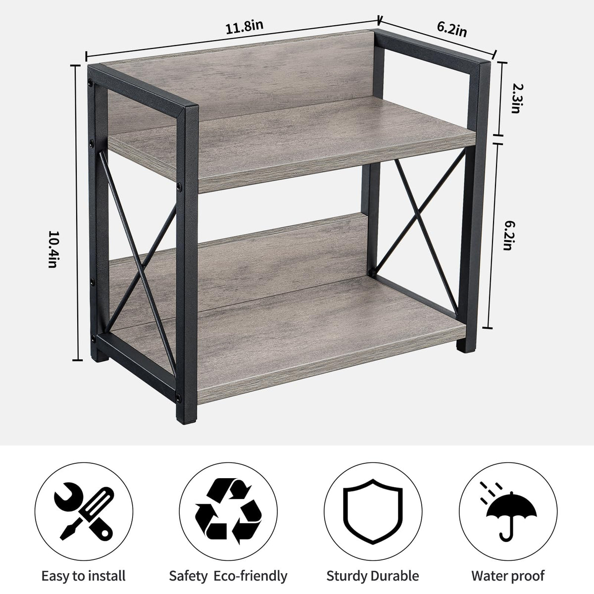 Giikin spice rack with rust-resistant frame withstands daily kitchen use.