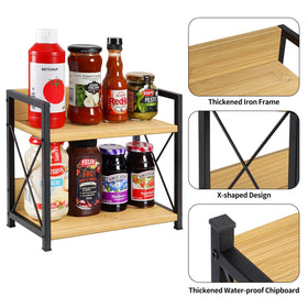 Sturdy brackets keep the rack stable on the counter.