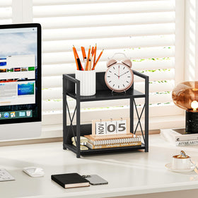Giikin two-tier organizer cleans easily with a damp cloth