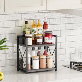 Giikin kitchen shelf organizer features sturdy metal frame for durable daily use.
