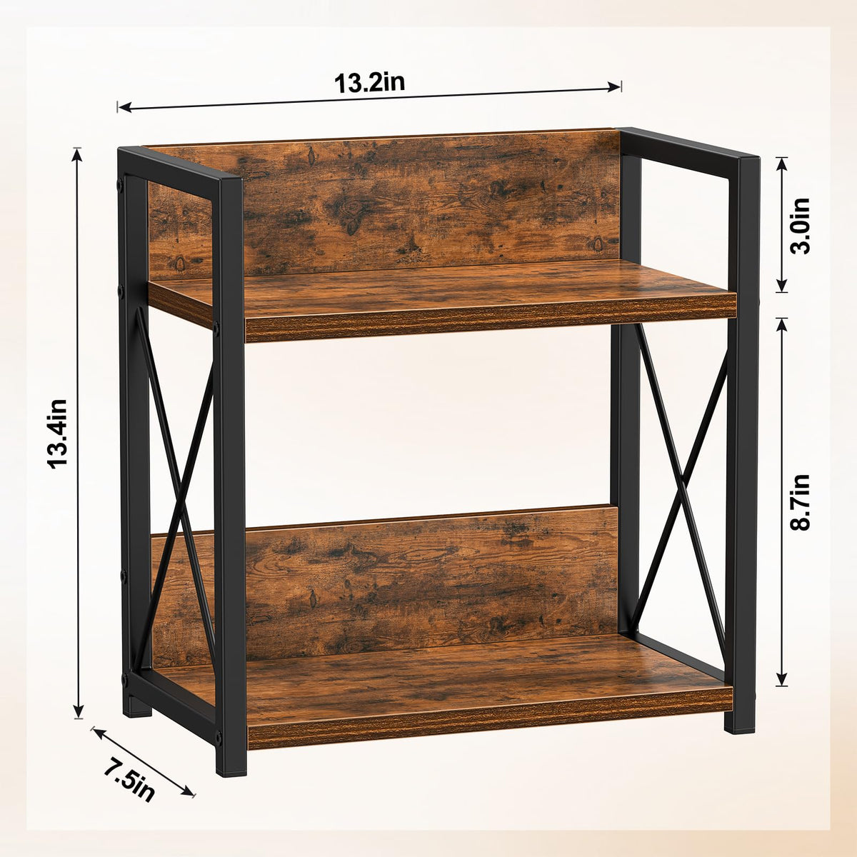 Giikin shelf with non-slip feet protects countertops during setup.