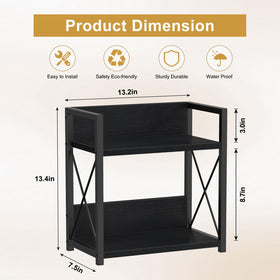 Giikin spice rack with wood shelves adds organized kitchen storage