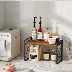 Giikin vintage elegance shelf corners protect countertops from scratches.