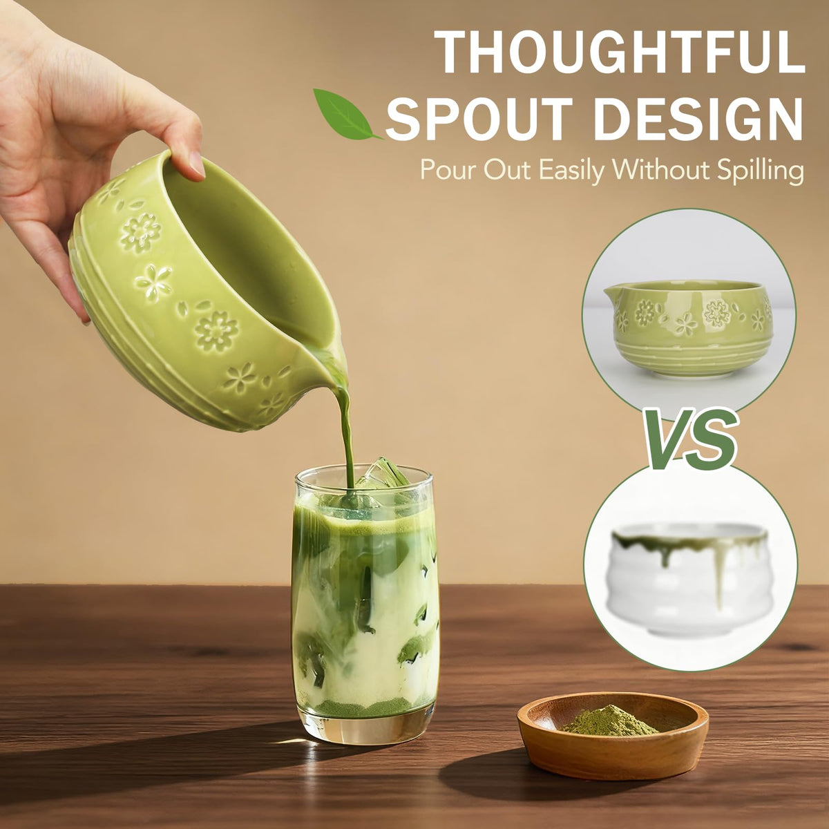 Giiouni bamboo tea spoon for precise measurement and use