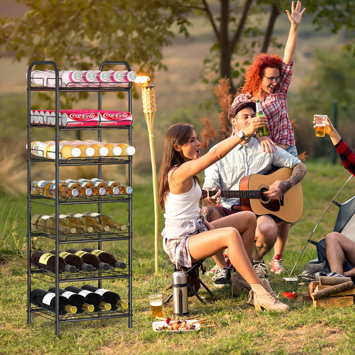 GILLAS corner bottle rack fits between fridge and wall for extra storage.
