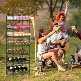 GILLAS corner bottle rack fits between fridge and wall for extra storage.