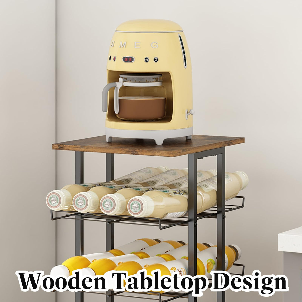 GILLAS large-capacity storage unit fits cabinet or countertop surfaces.