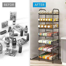 GILLAS large-capacity water bottle stand houses 70+ drinks without crowding.